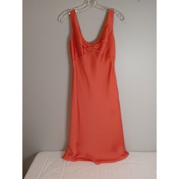 New Cachet Orange Dress Formal Fit And Flair Sz 4 - Picture 1 of 5